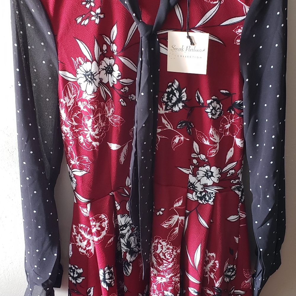 Smak parlour brand new two tone long sleeved dress